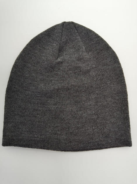 `Antracietgrijze grove gebreide slouchy beanie muts – unisex wintermuts`