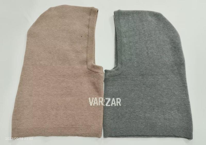 Beige en grijze gebreide bivakmutsen groothandel 2-pack