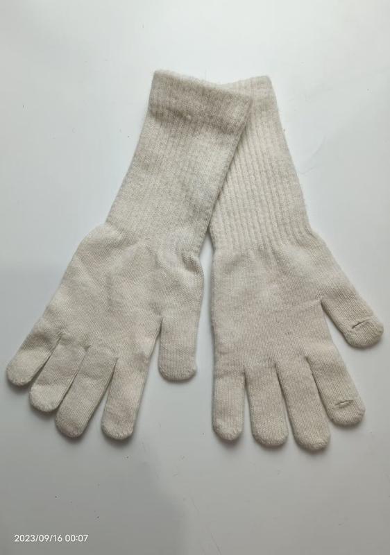 Crème geribde wollen winterhandschoenen groothandel