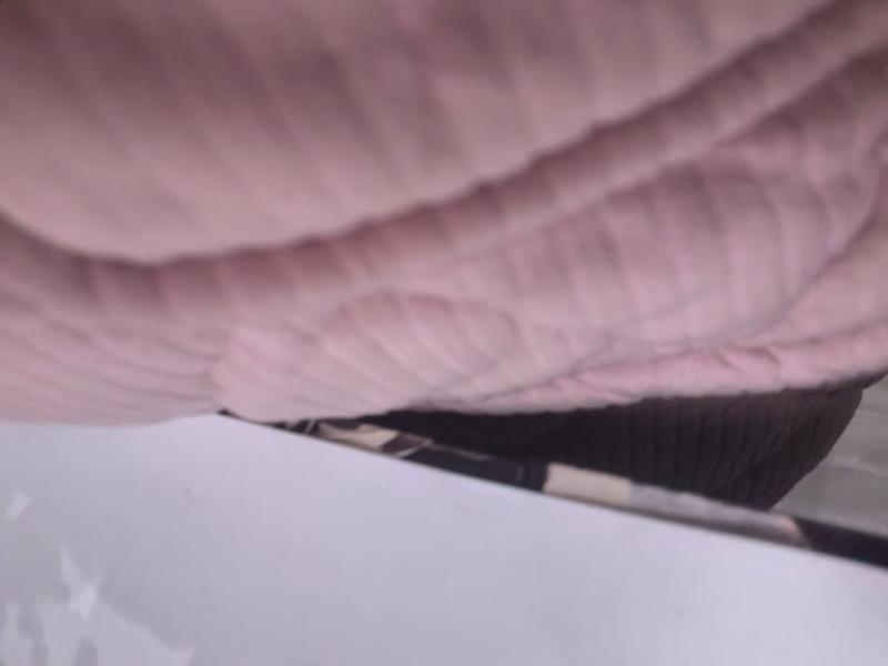 Blush roze gequilte plaid met wafelstructuur